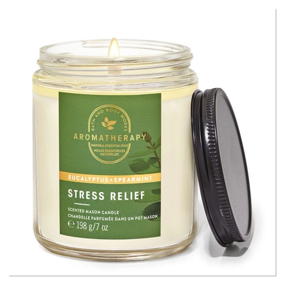 BATH & BODY WORKS 'Stress Relief' Eucalyptus/Spearmint Candle 🆕 - Picture 1 of 8